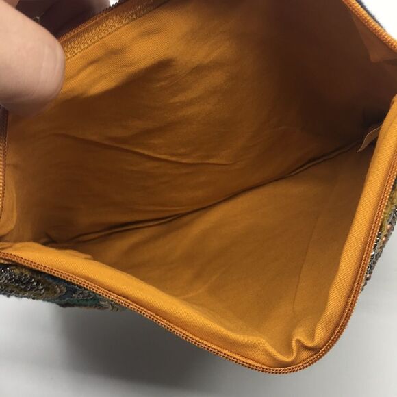 NWT Beaded Boho Paisley Embellished Clutch Pouch - Picture 11 of 15